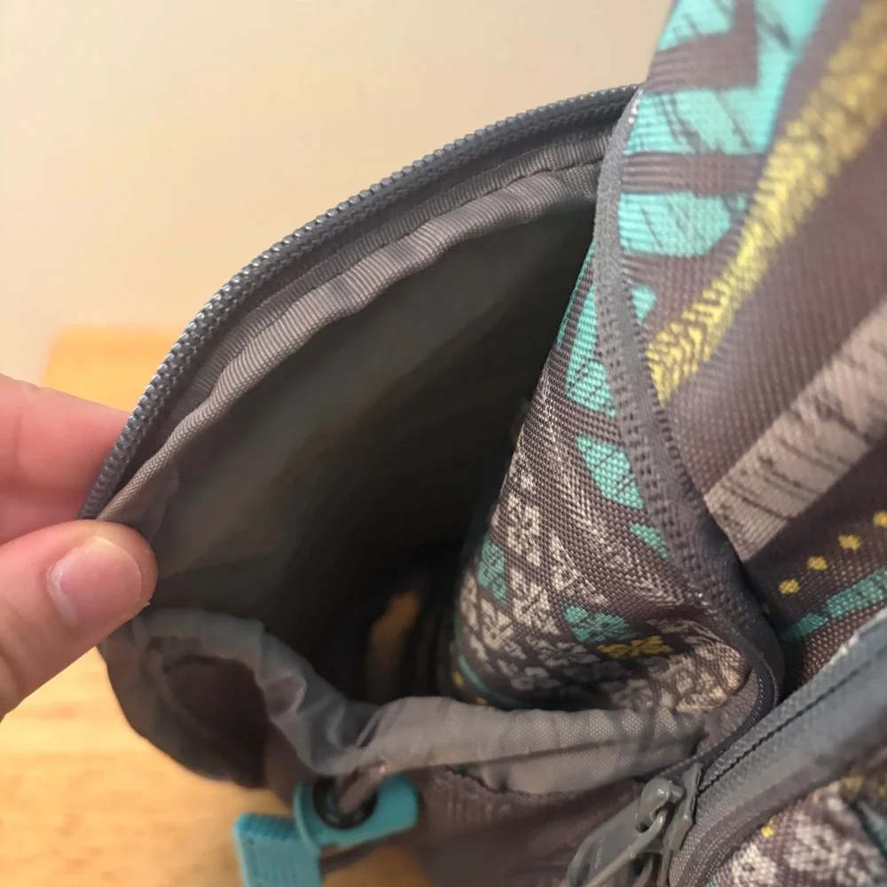 Dakine Gray Teal Yellow Backpack Bag Laptop Sleeve Zipper‎ Closure school work